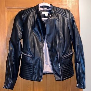 Black leather jacket